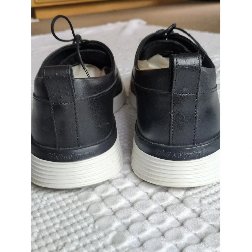 Wolf & Shepherd Crossover Longwing Calfskin Leather Black White Size 11.5 Mens
